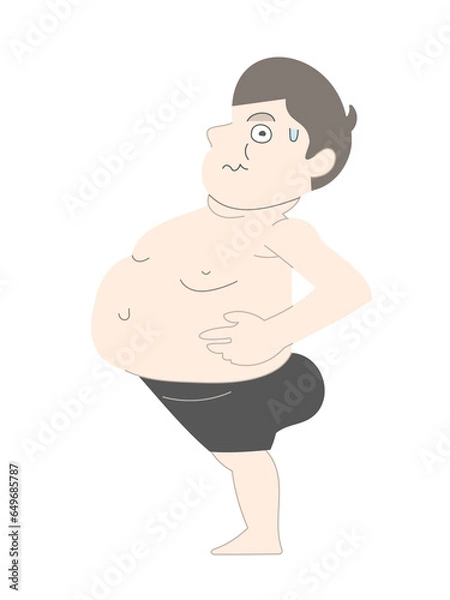 Obraz ダイエット　太る　痩せる　男性　セット素材