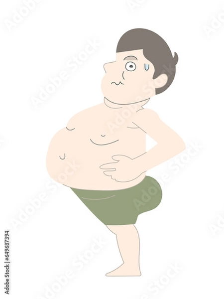 Obraz ダイエット　太る　痩せる　男性　セット素材