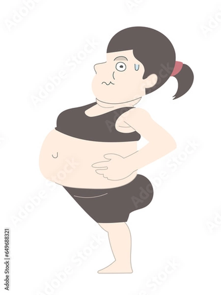 Obraz ダイエット　太る　痩せる　女性　セット素材