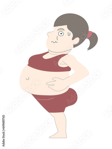 Obraz ダイエット　太る　痩せる　女性　セット素材