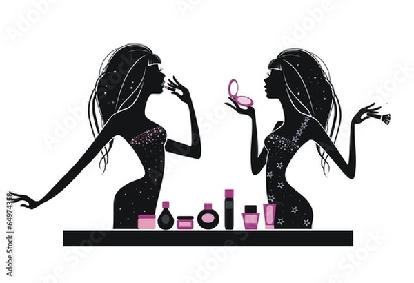 Obraz Макияж двух девушек