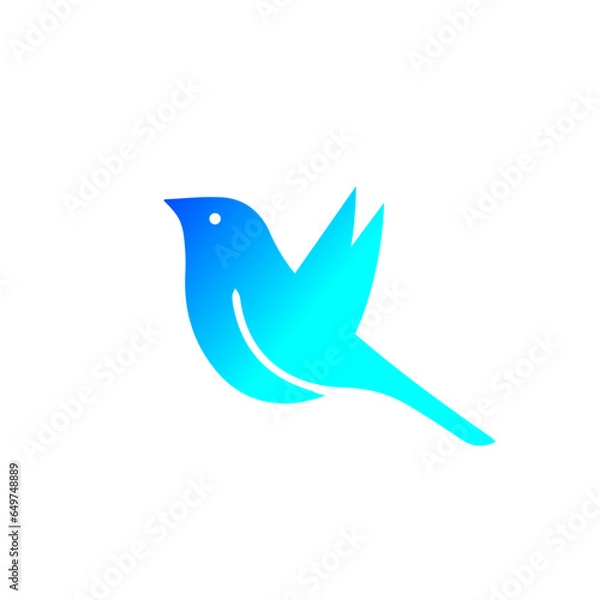 Fototapeta Simple bird logo collection. Monoline bird logo template. bird monogram logo with circle template. trendy bird logo combined with circle.