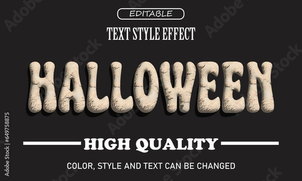 Obraz Halloween Text Effect Vector Illustration Design