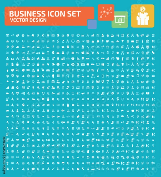 Obraz Business And Office Vector Icon Set
