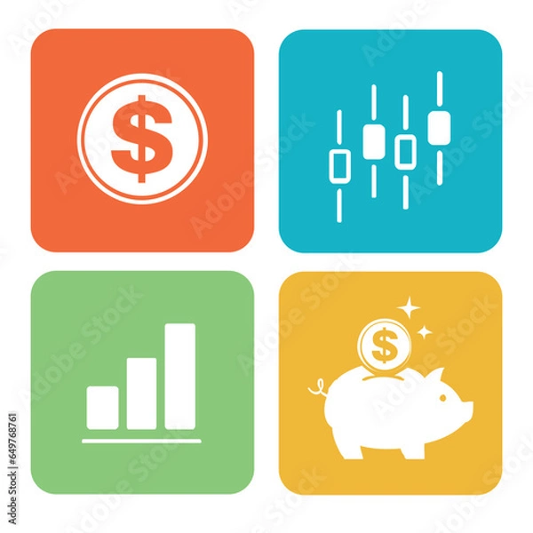 Fototapeta Business And Office Vector Icon Set