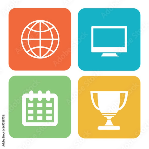 Obraz Business And Office Vector Icon Set