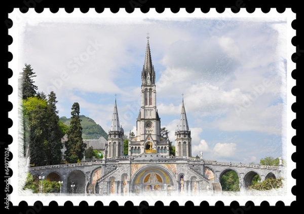 Obraz Timbre Grotte de Lourdes