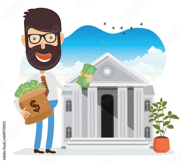 Obraz Businessman Character Concept Vector Design