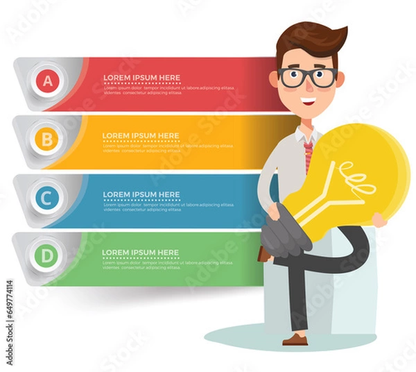 Fototapeta Businessman Infographic Concept vector Design