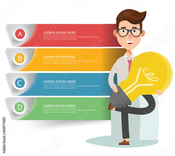 Obraz Businessman Infographic Concept vector Design