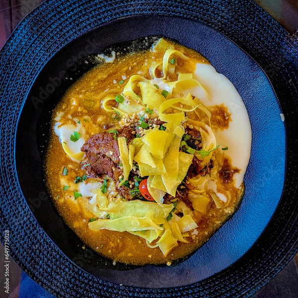 Obraz pasta with meat 