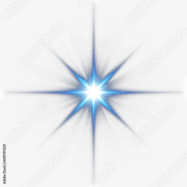 Fototapeta Isolated star of Bethlehem with eight rays