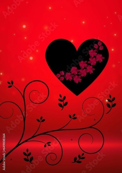Obraz Valentine background with hearts