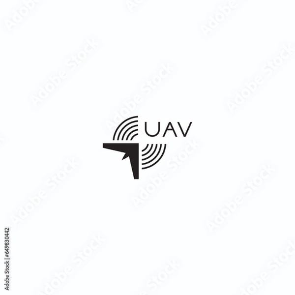 Fototapeta 
  Drone, UAV shop logo, poster. Drone icons set. Collection of 4 drone's isolated on white background. Vector illustration