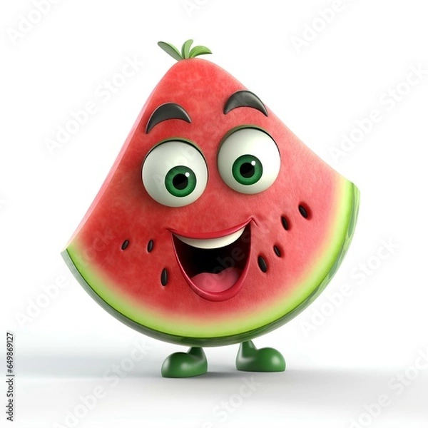 Obraz Watermelon fruit 3D cartoon character