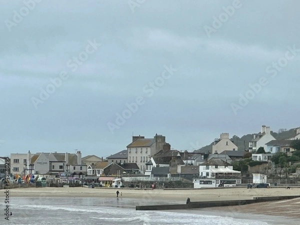 Fototapeta view of the beach in Lyme Regis Dorset England 