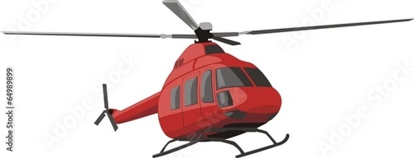 Obraz red helicopter