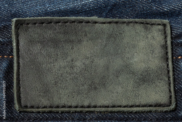 Obraz Empty grey leather patch background