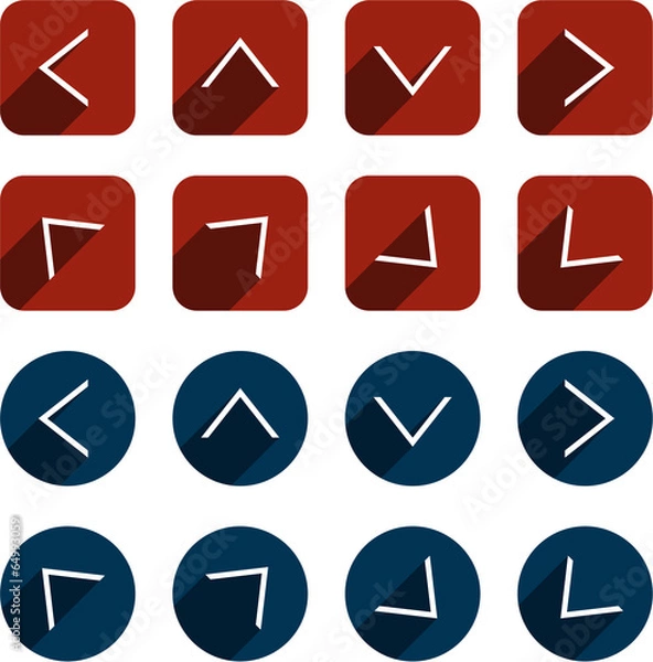 Fototapeta Flat arrow icons.