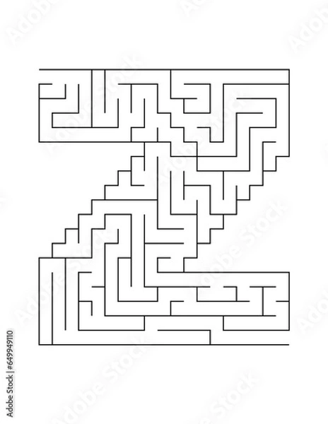 Obraz Maze shaped like the letter z