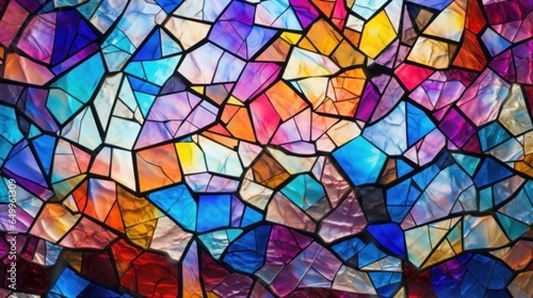 Fototapeta a colorful broken glass