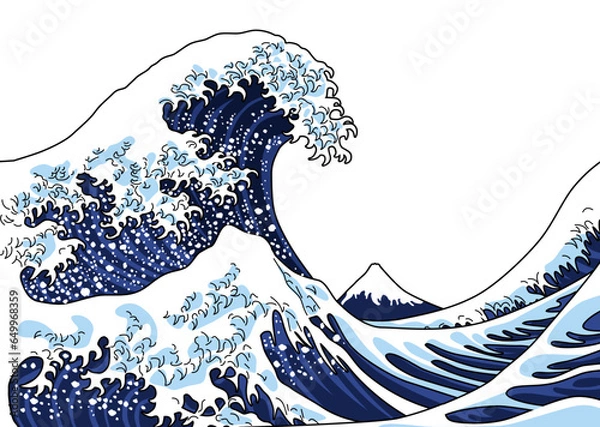 Obraz 浮世絵　波イラスト※Affinity Designer作成svgファイル	