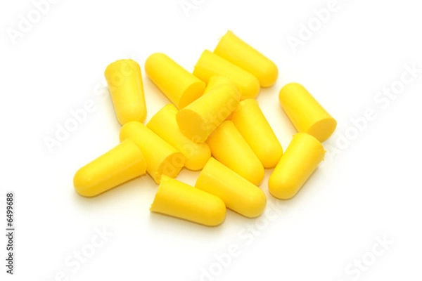 Obraz Yellow earplugs