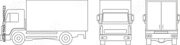 Fototapeta zarys ciężarówki