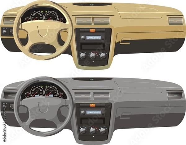 Obraz Tan and gray dash boards