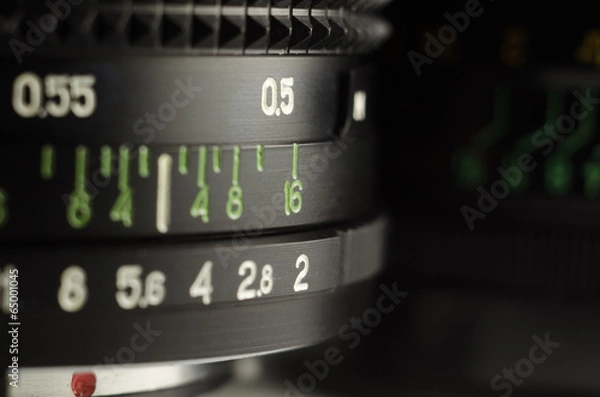 Obraz Digits on the lens, macro