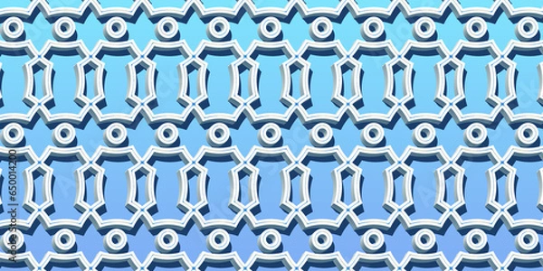 Fototapeta  New 3D StyleSeamless geometric pattern background with  New 3D StyleStyle Effect