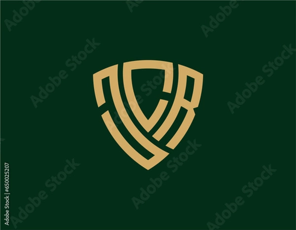 Obraz JCR creative letter shield logo design vector icon illustration