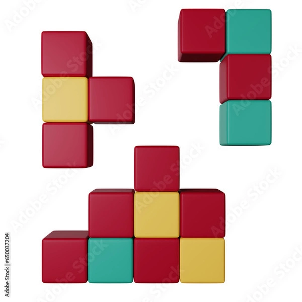 Obraz Tetris 3D Icon Illustration