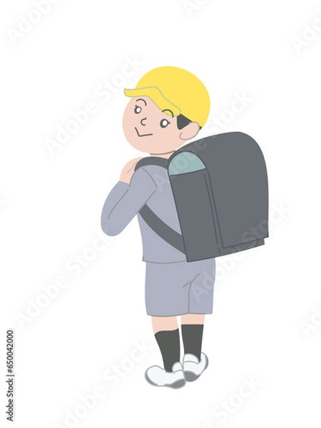 Fototapeta 学校　小学一年生　入学式　男の子