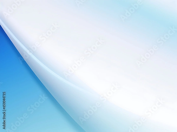 Fototapeta Free vector white  blue curve background ai generated