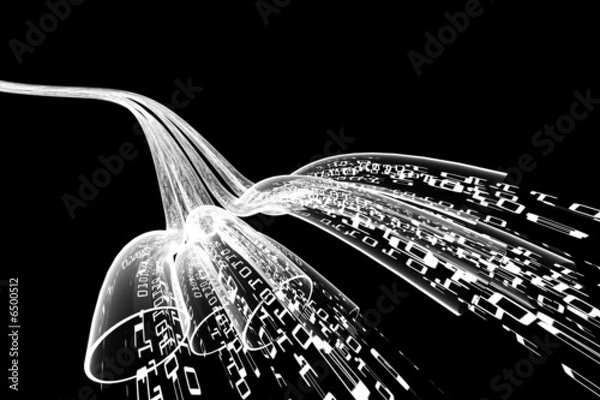 Obraz Optical wires data flow