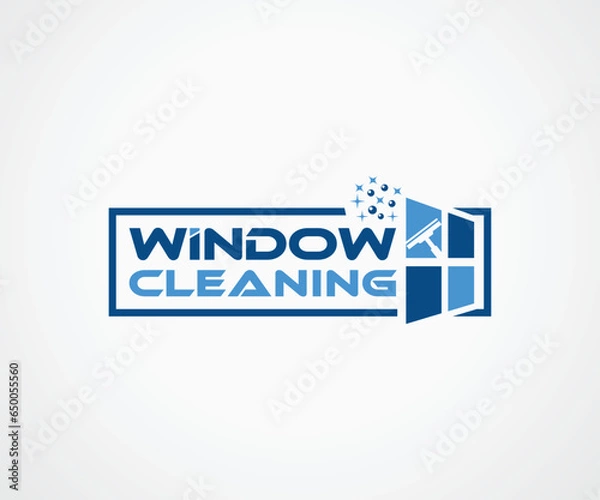 Obraz Vector window cleaning logo design template