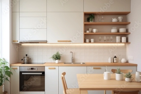 Fototapeta Small kitchen interior