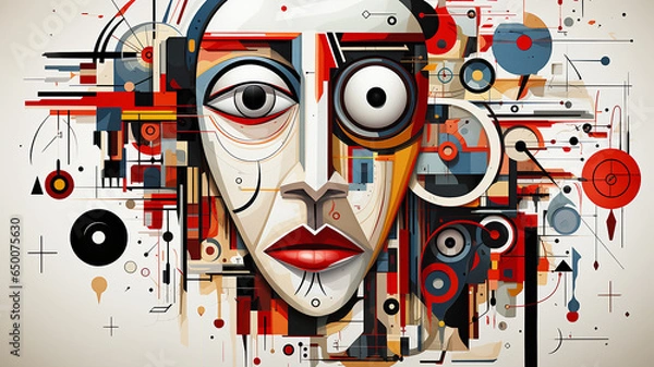 Fototapeta An illustration of the absurd ideas of Dada philosophy