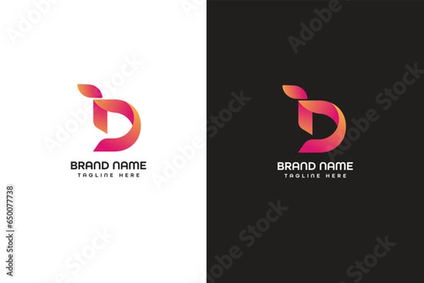 Obraz D letter modern logo 