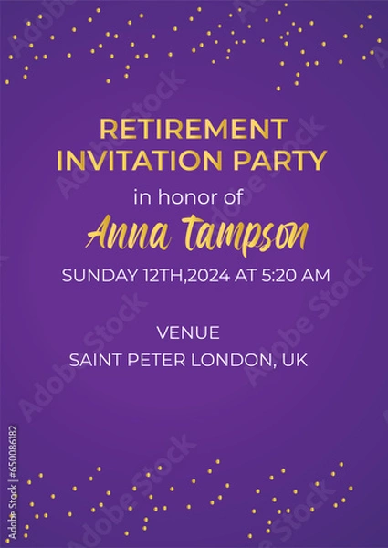 Obraz Happy retirement party invitation

