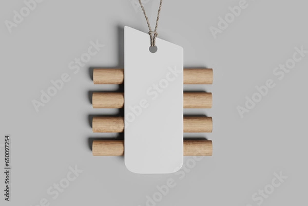 Obraz Clothes label tag blank white mockup