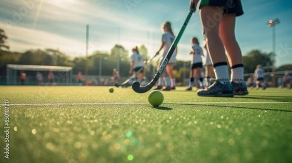 Obraz Serene Emptiness: Captivating Views of an Empty Field Hockey Rink