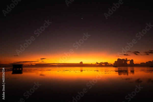 Obraz sunset in French Polynesia 