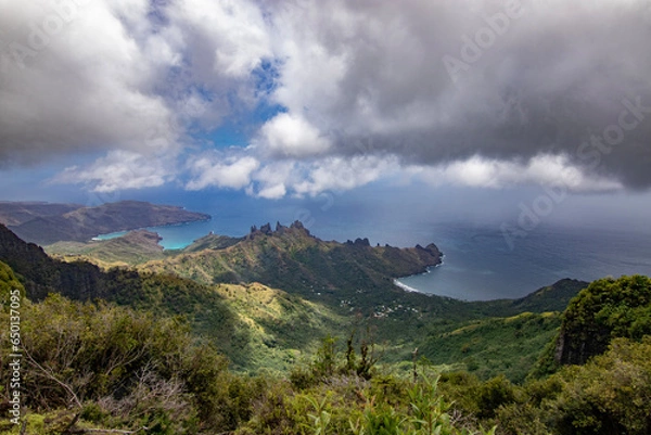 Obraz time cloudy in marquesas island