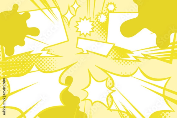 Obraz コミック風の吹き出しがある背景のフレーム