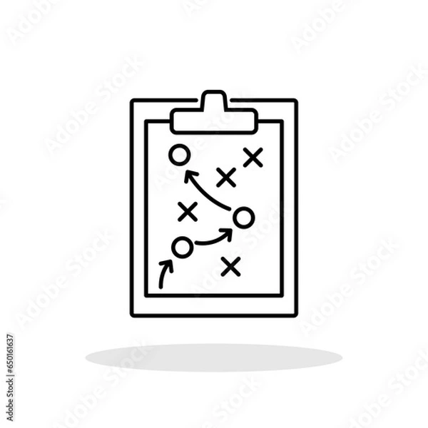 Obraz Strategy icon in flat style. Tactics symbol for your web site design, logo, app, UI 