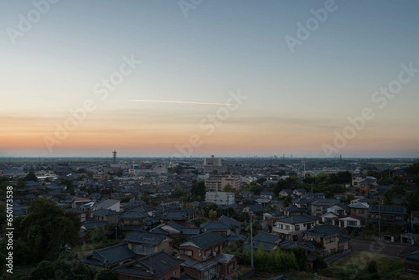 Obraz 夕暮れと町並み