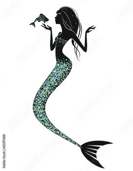 Obraz Syrenka i ryba