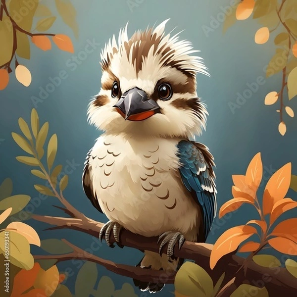 Obraz Kookaburra Bird Illustration AI Generative